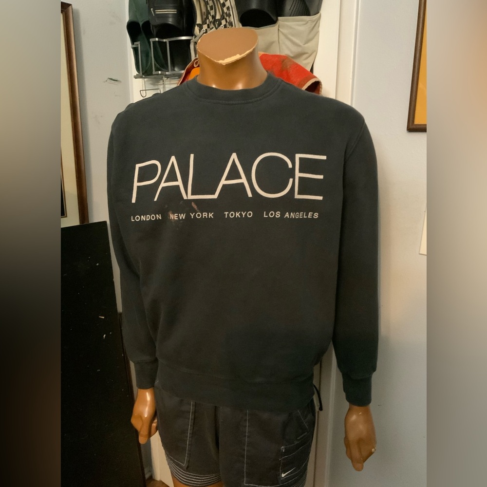 Palace Skateboards Globaller World Tour Terry Cotton Crewneck Sweatshirt - Picture 10 of 11
